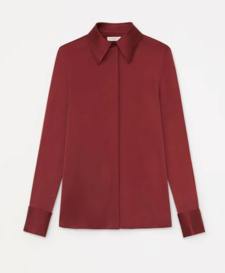 Silk blouse in Classic Claret
